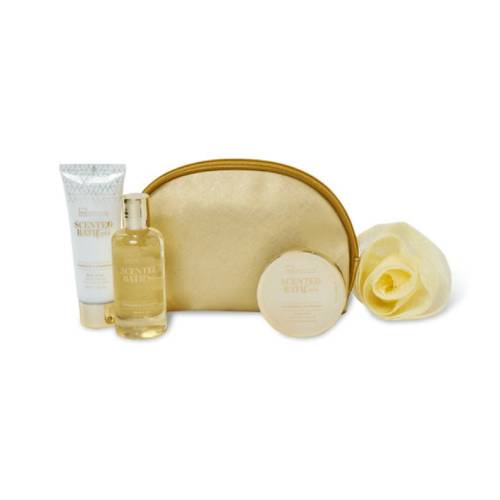 Scented-Bath-Gold-Bag-Giftset-Mandarin-Grapefruit-Shower-Gel-Body-Lotion-Body-Scrub-Puf-Cosmetic-Bag